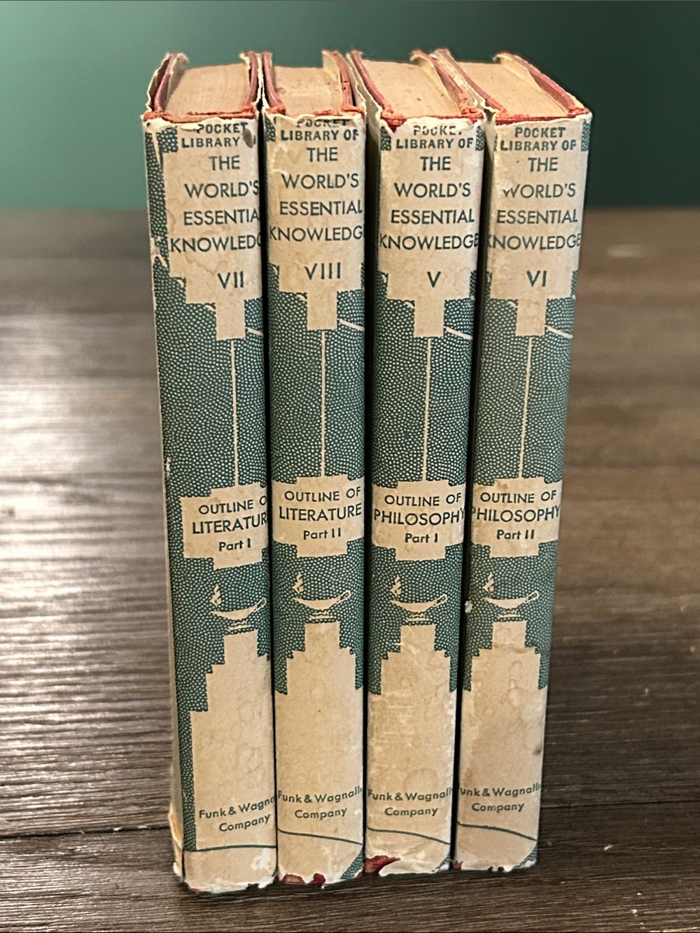 Vintage 1929 books Pocket Library Part 1 & 2 literature and philosophy 4 books